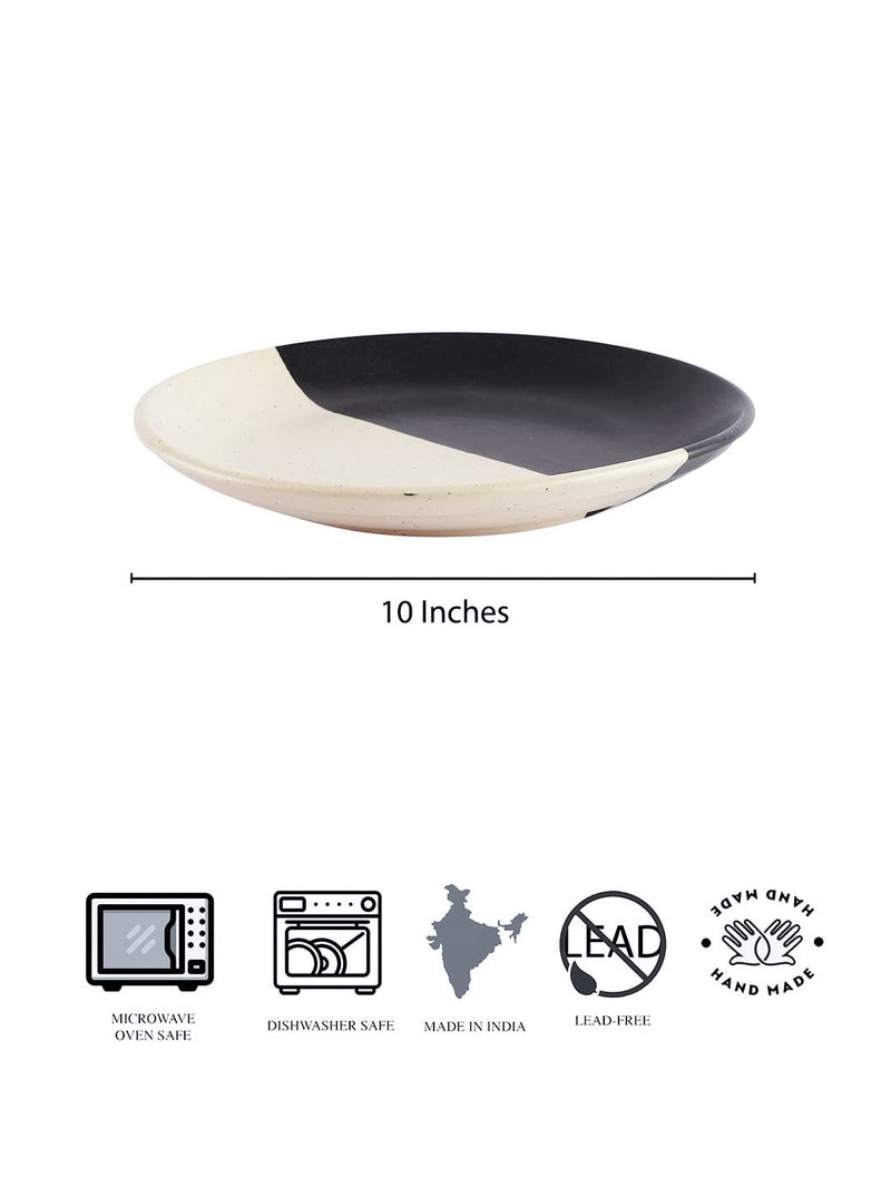 miah decor Handcrafted Ceramic Quarter Plates 7 DiaSet of 6 Microwave Dishwasher Safe he RaatDin Stoneware Collection - Image 4