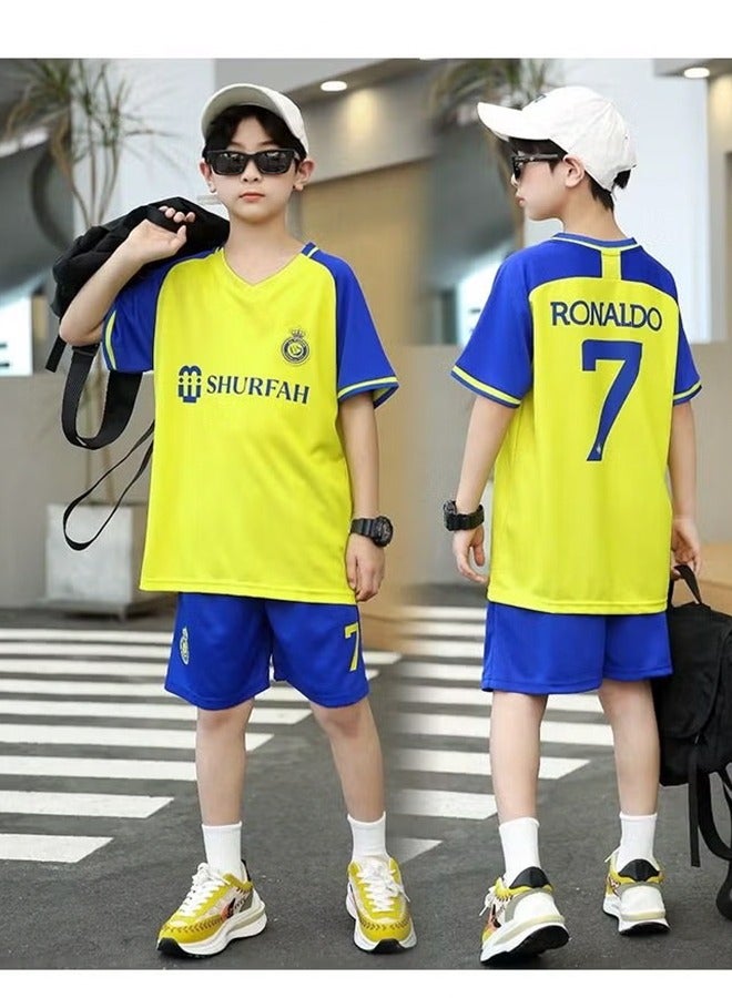 إم مياويان ملابس أطفال نادي رياض الأطفال رقم 7، طقم قميص كرة قدم لمباراة رونالدو نفسها - Image 1