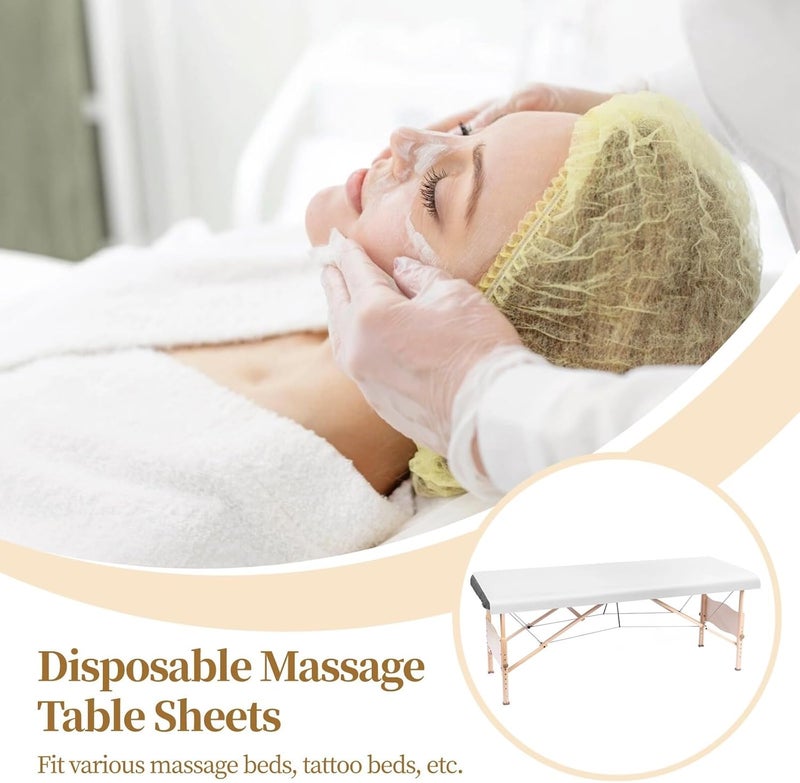 71" X 31.5" Disposable Massage Bed Sheets, 100 Pcs Breathable Non-Woven Fabric Tattoo Bed Sheets, Single Use Hygiene Sheet For Spa Centers, Beauty Salons, Hotels, Disposable Massage Table Sheets - Image 4