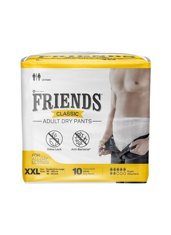 Friends Classic Adult Diapers Pants Style -10 Count (Double Extra Large) with odour lock and Anti-Bacterial Absorbent Core - pzsku/Z623DF2DF3E208800E42CZ/45/_/1737720832/09e4c079-c9a1-479b-8c39-91825b835358