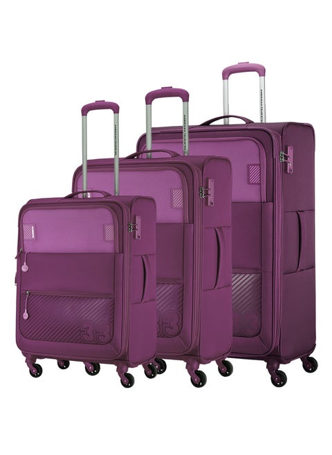 MAJORIS  3P SET TSA Wine Berry- Soft Luggage