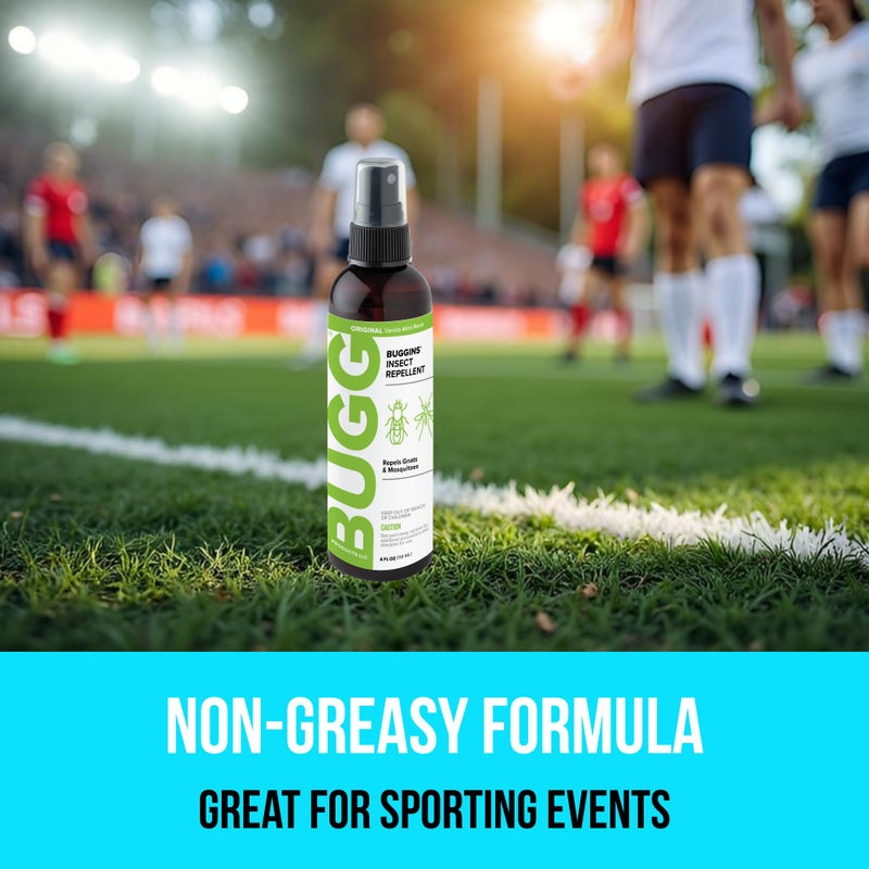 BUGGINS Original - Insect Repellent - Gnats & Mosquitoes, DEET Free, Non-Greasy - 4 oz Pump Spray Bottle - Image 3