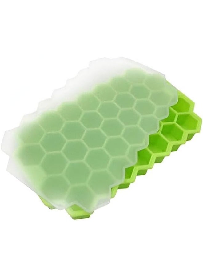 قالب مكعبات ثلج على شكل خلية نحل، مصنوع من السيليكون الخالي من مادة BPA، متعدد الألوان - Image 1