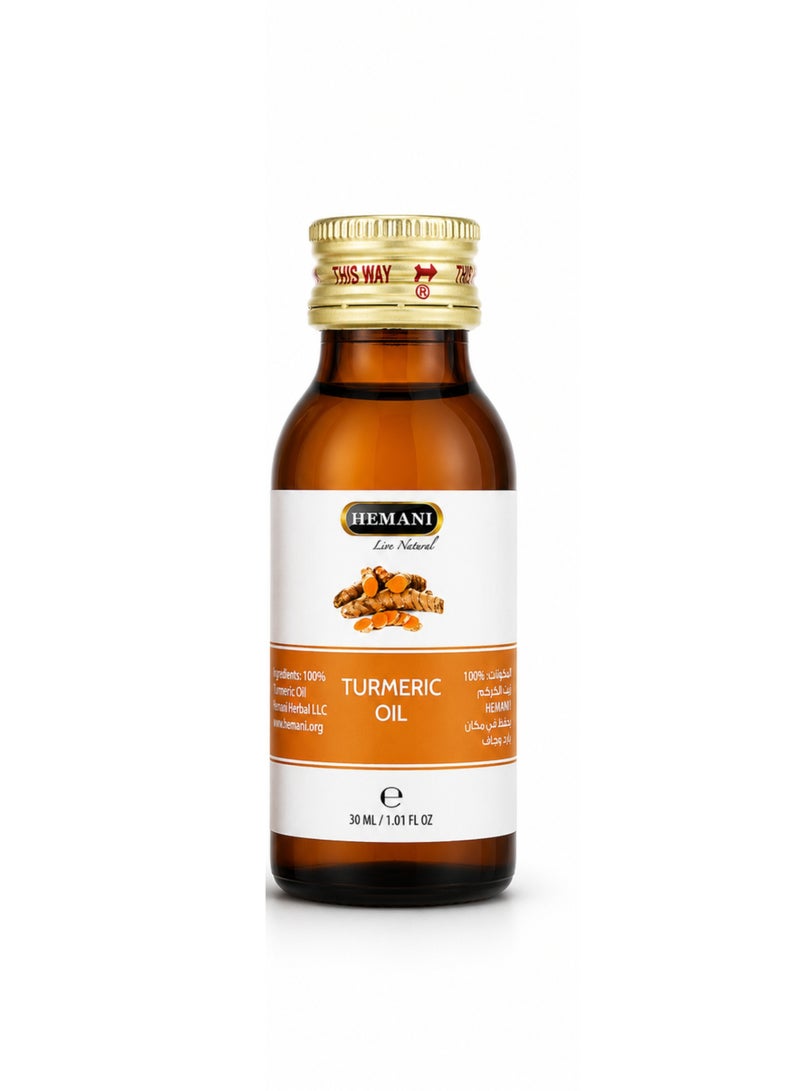 HEMANI Turmeric Oil 30ML – Natural Aromatherapy Oil for Skin, Hair & Massage Care | Herbal Curcuma Oil | Zait Al Kurkum / Huile de Curcuma - Image 5