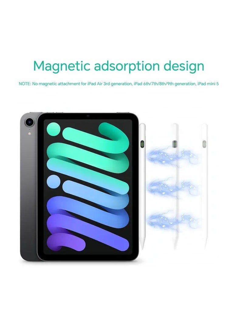 TecV Stylus Pen For Ipad Pro 32.77cm / 27.94cm / 25.91cm / Mini / Air (5Th/4Th Gen) - Rechargeable, Palm Rejection Active Capacitive Pencil | Magnetic  - Image 2