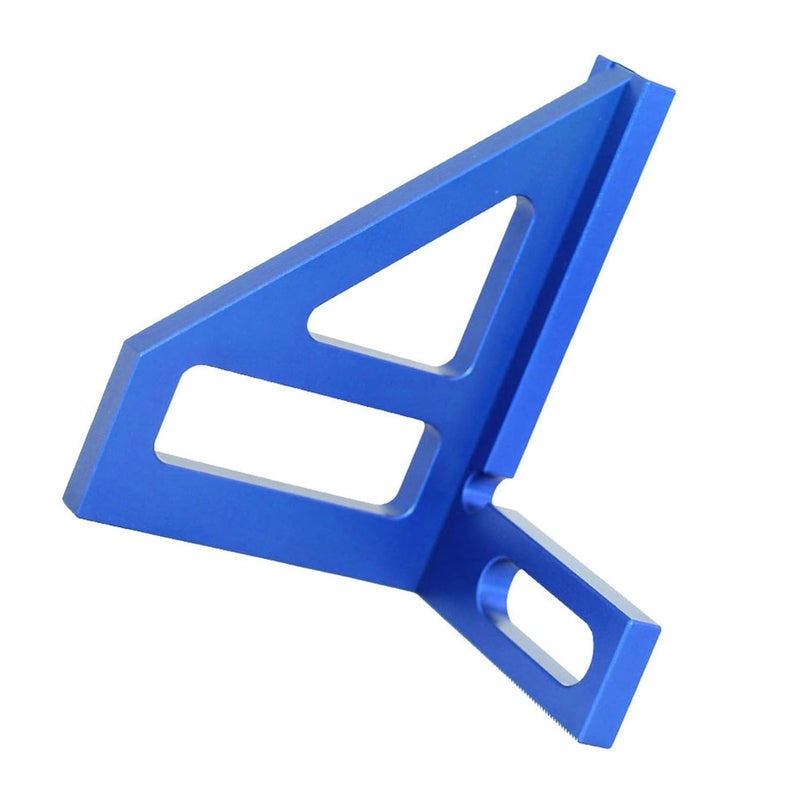 Wisoqu 45 90 Degree Woodworking Square Protractor, Versatile Tool for Measuring, Aligning, and Marking with Sturdy Aluminum Alloy, Ideal for Engineers, Carpenters, and More (Blue) - Image 5