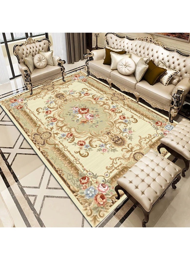 Loquat Polyester Fiber Rectangular Modern European Style Carpet  - Image 1