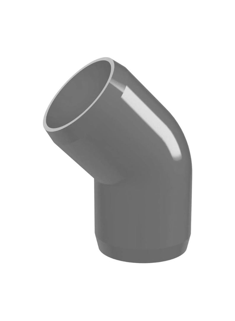 KNP 45 Degree PVC Pipe Fitting with a 3 Inch Diameter is Used to Make a 45 Degree Bend in a PVC Piping System. - Image 2