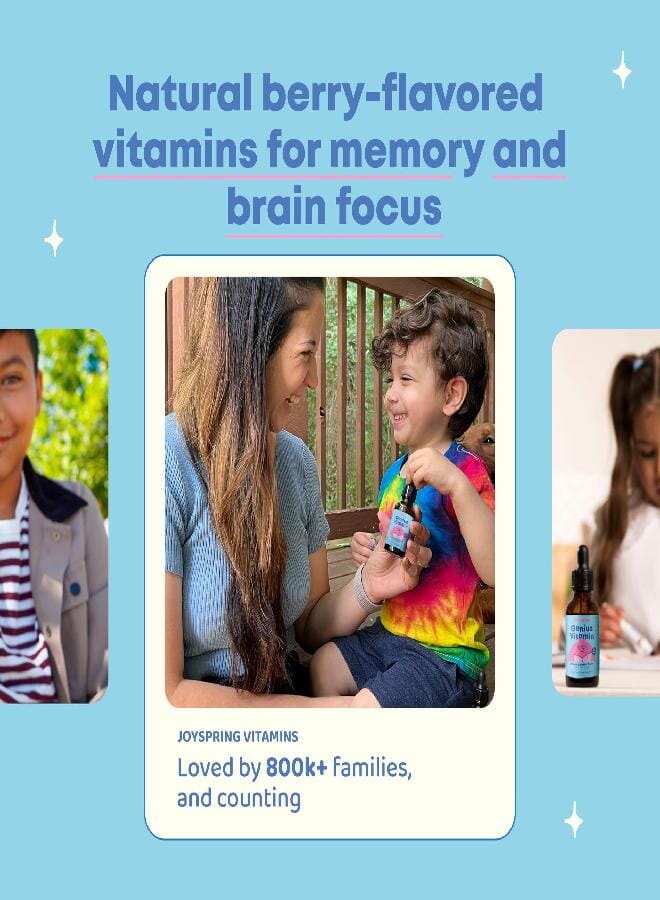 JoySpring Brain Supplements for Memory and Focus - B12 for Kids May Aid in focus and Attention - Nootropics Brain Support Supplement - Brain Supplement - Memory Supplement for Brain - Brain Booster Supplement - Image 4
