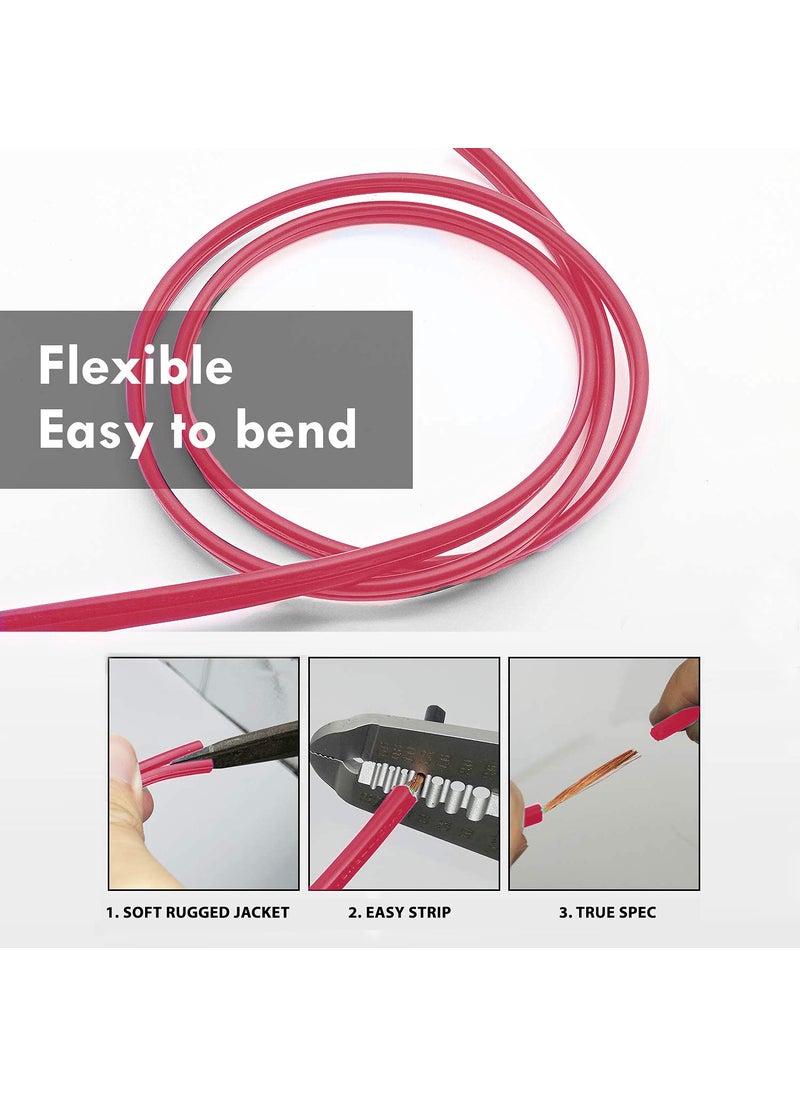 MALLA MALLA Copper Wire with Triple Layer PVC Coating Single Core Flexible Electric Cable for Domestic Industrial Connections 25 mm 90m Long Red MLWC14  - Image 3