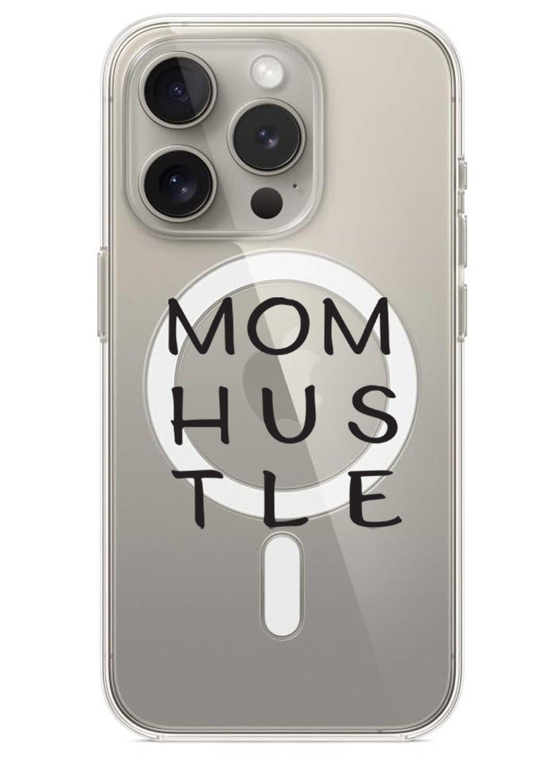 Theodor Magnetic Case for iPhone 15 Pro Max 6.7-inch Compatible with MagSafe Wireless Charging, Shockproof Phone Bumper Cover Mom Hustle copy - Image 1