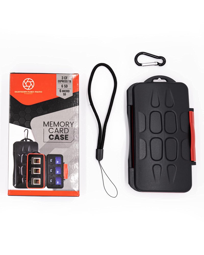 EIGHTEENPCTGREY Photo CFexpress Card Case, Water Resistant, Impact Resistant, Safe and Easy to Carry fits 3 CFexpress Type B Card 6 SD Cards and 6 Micro SD Cards - Image 2