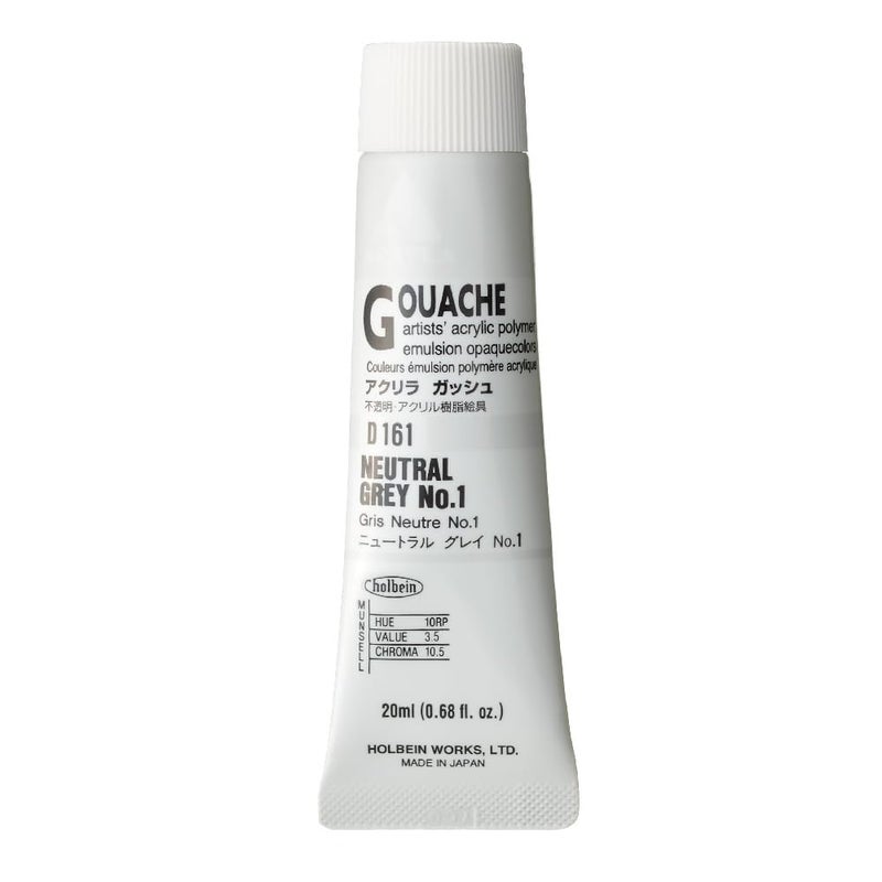 Holbein Acryla Gouache 20ml Neutral Grey No1