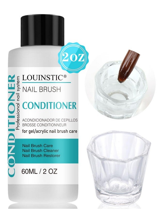 LOUINSTIC Nail Art Brush Cleaner 2 Oz Nail Brush Cleaner And Conditioner For Solid Gel Polish/Nail Extension Gel/Acrylic Nail Brushes Quickly And Easily Acrylic Nail Brush Cleaner And Restorer - Image 1