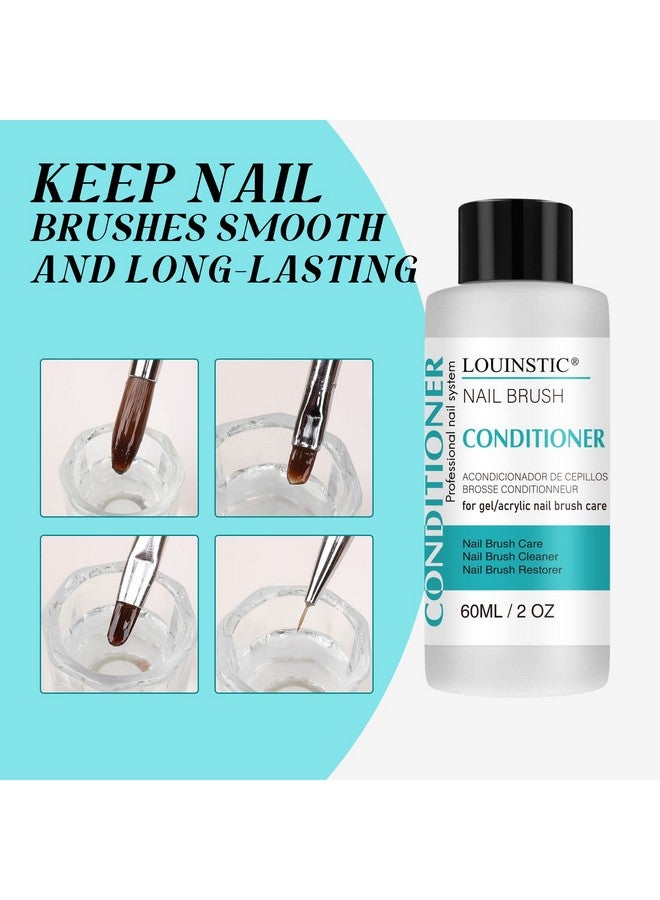 LOUINSTIC Nail Art Brush Cleaner 2 Oz Nail Brush Cleaner And Conditioner For Solid Gel Polish/Nail Extension Gel/Acrylic Nail Brushes Quickly And Easily Acrylic Nail Brush Cleaner And Restorer - Image 5