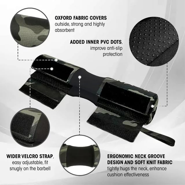 Yes4All وسادة بار مريحة من Yes4All لباربل الأولمبي وسادة عنق للسكوات والدفع الوركي وسادة بار لرفع الأثقال - Image 3