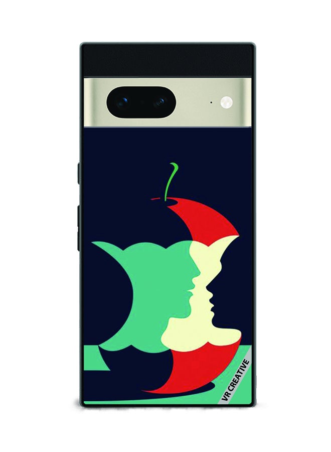 VR CREATIVE Protective Case Cover For Google Pixel 7 Eaten Apple Design Multicolour - Image 1