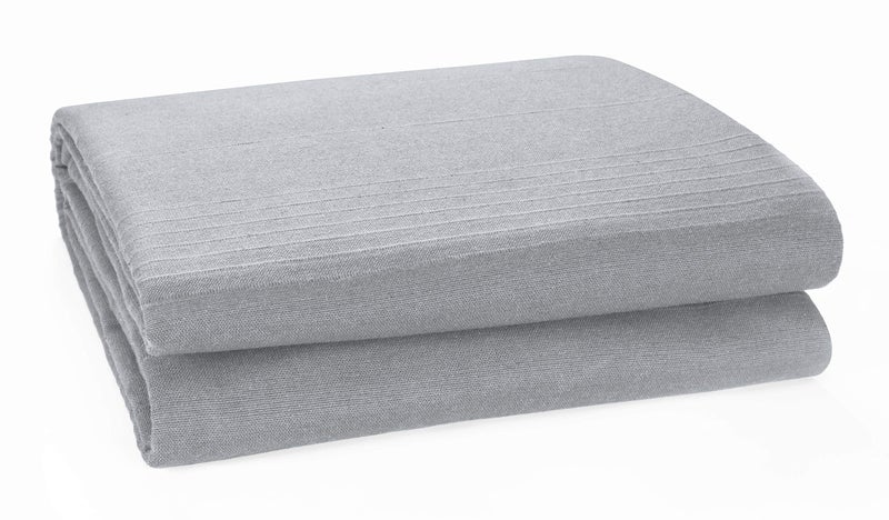 EHC Classic Rib Cotton Throw Sofa Settee Bed Throw Bedspread  250cm x 380cm 100 x 150 Inches Fits 4 or 5 Seater Sofa or Super King Size Bed Smoke