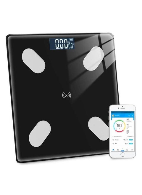 Smart Digital Body Weight Scale with Steato Percentage - Accurate Bluetooth Bathroom Scale for Body Composition Tracking, Modern Design for Health Monitoring
