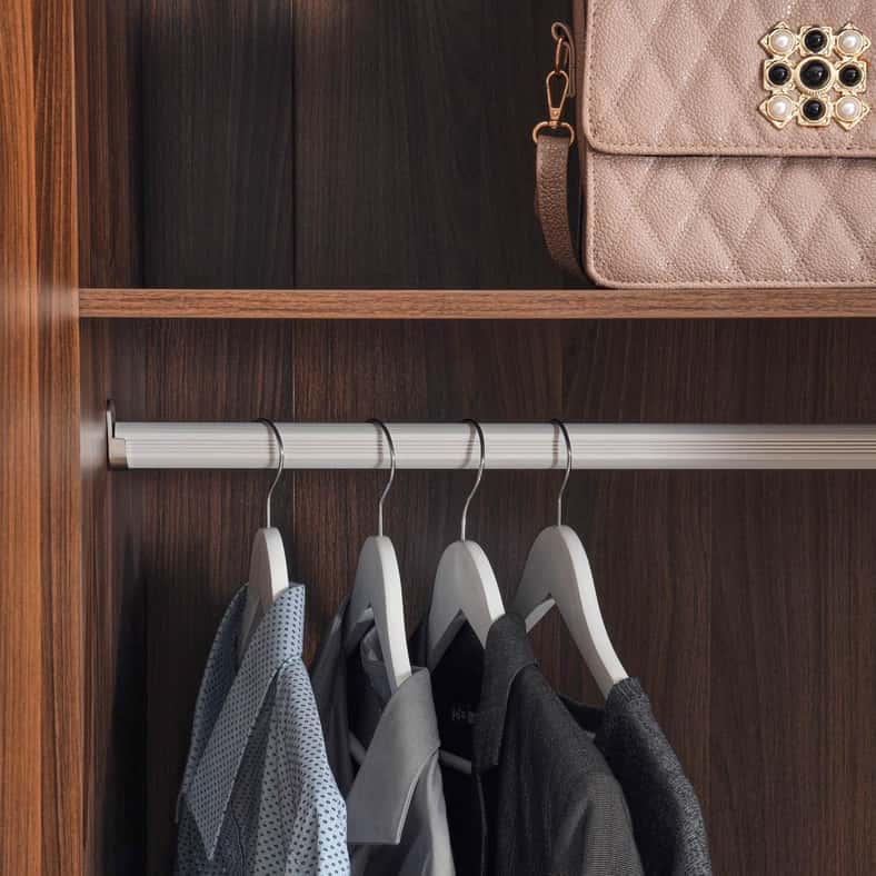 Pan Home PALMO 6 DOOR WARDROBE - WALNUT - Image 5