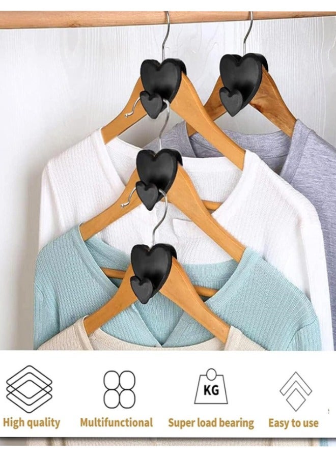 Space Saving Hangers, 24pcs Space Saver Hangers as Hanger Organizer, Closet Hangers Space Saver for Clothes Hanger Connector, Hanger Hooks Space Saver as Closet Organizer, Black - Image 4