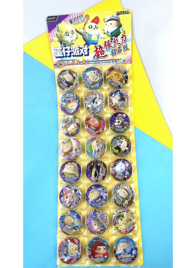 Ultraman Paper Round Card Plant Card Mini World Round Card Children's Toy Anime Card Cartoon Children's Reward-Color:Egg Paper Round Card 240 Sheets/version - Image 1