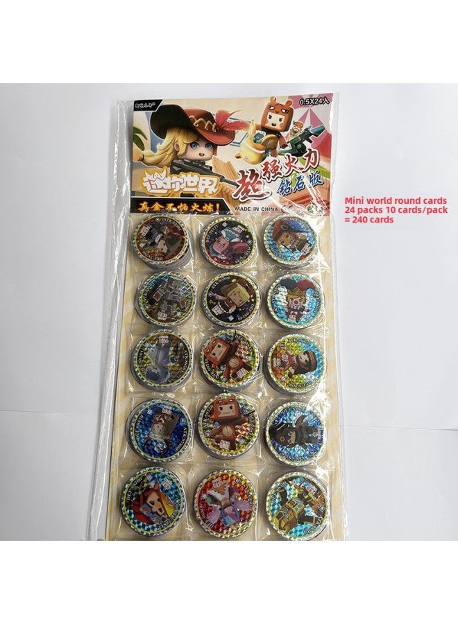 Ultraman Paper Round Card Plant Card Mini World Round Card Children's Toy Anime Card Cartoon Children's Reward-Color:Egg Paper Round Card 240 Sheets/version - Image 5