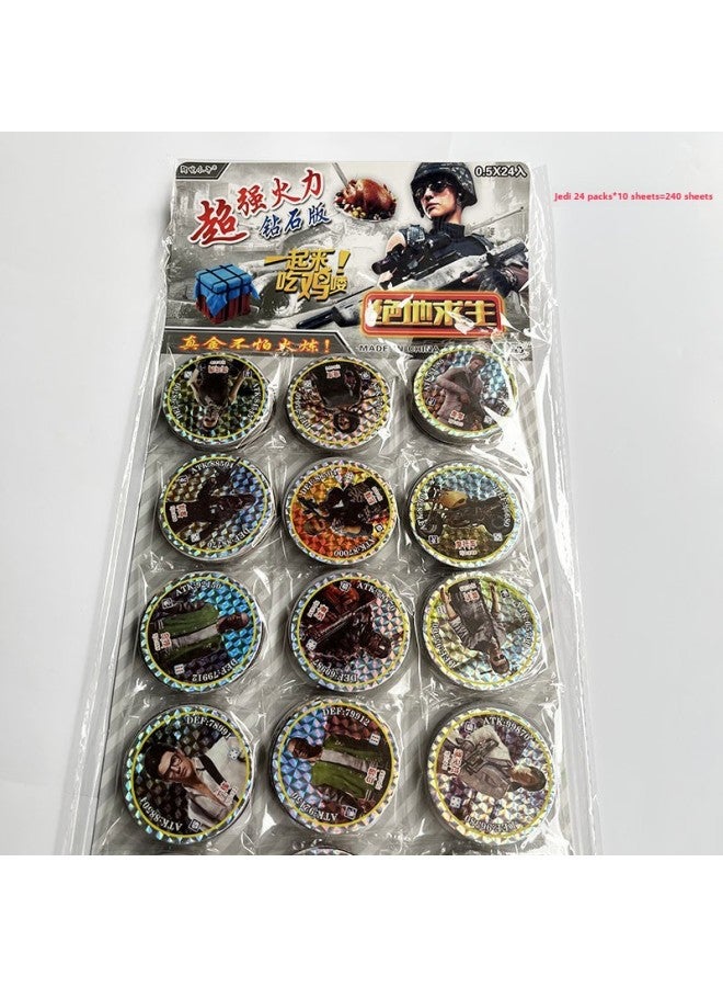 Ultraman Paper Round Card Plant Card Mini World Round Card Children's Toy Anime Card Cartoon Children's Reward-Color:Egg Paper Round Card 240 Sheets/version - Image 4
