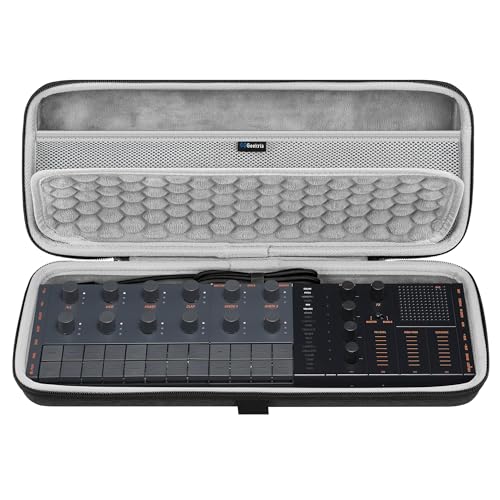 GEEKRIA Audio Interface Carrying Case Compatible with Yamaha SEQTRAKMobile Music Ideastation EVA Hard Shell Portable Travel Bag Dark Gray - Image 1
