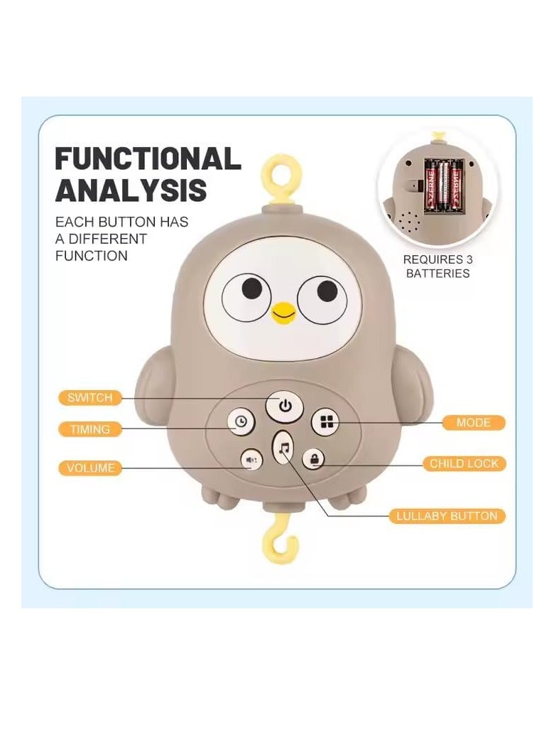 Newborn Baby Hanging Music Box Toy, Portable Rotating Bed Bell with Remote Control for Early Childhood Education - Image 4