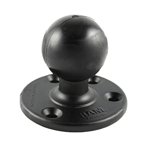 RAM Mounts Large Round Plate with Ball RAM-D-202U with D Size 2.25" Ball - Image 1