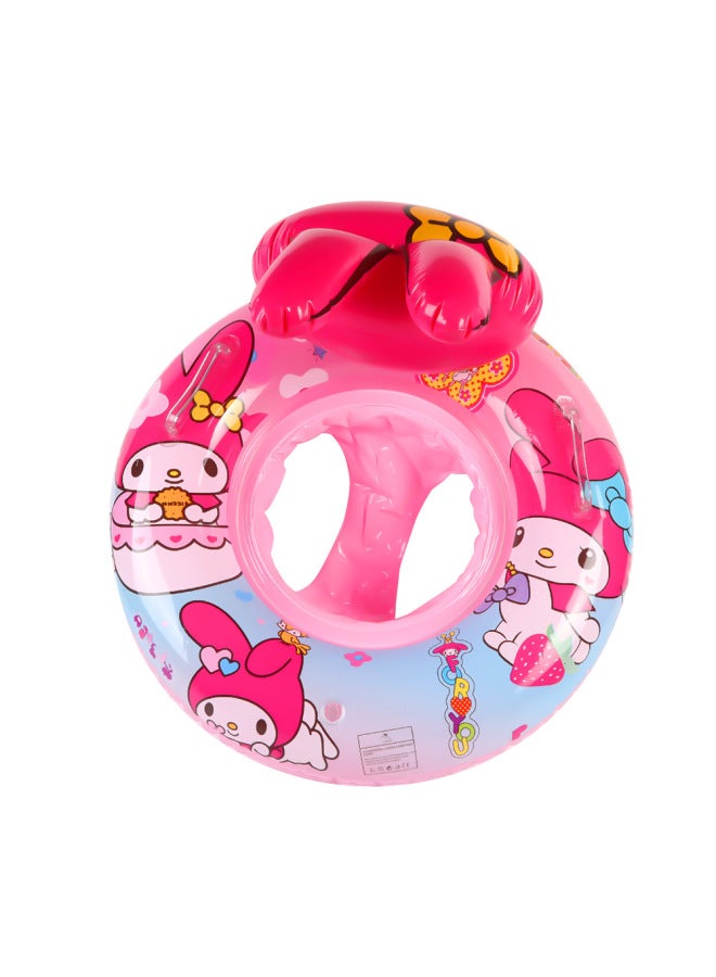 general Children's Summer Water Play Cartoon Swimming Ring Thickened PVC Inflatable Seat Baby Floating Pants Pocket With Handle-Inside Diameter After Inflation:60# Thickened Super Transparent Yellow Duck Sw - Image 5