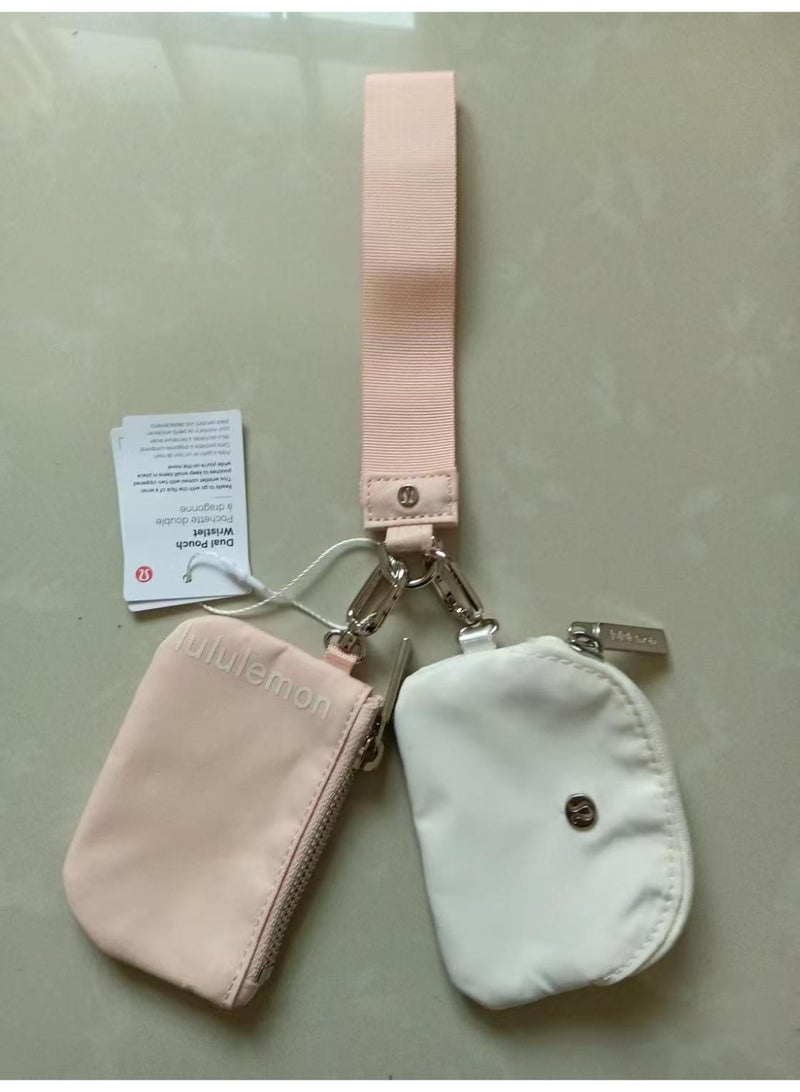 لولوليمون ​محفظة معصم متعددة الوظائف، حاملة بطاقات وعملات محمولة، حقيبة معصم بسيطة للنقود​