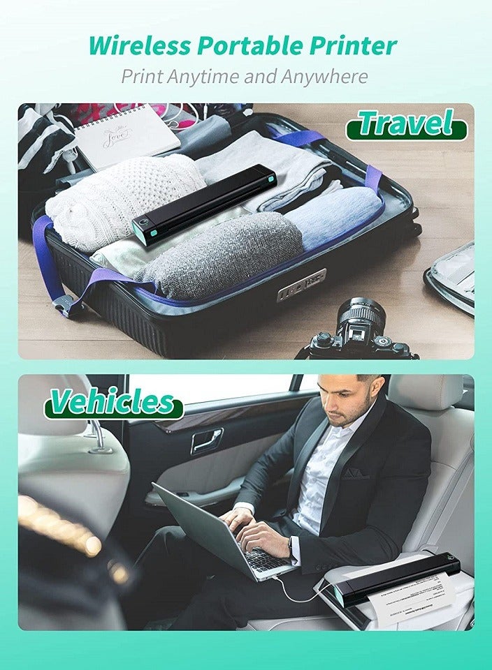 Beauenty Portable Bluetooth Wireless M80F-A4 Thermal Mobile-Printer, Compact Inkless Printer for Travel, Support Phone  Laptop, Small Printers for Home Use Vehicles Office School Stencils - Image 5