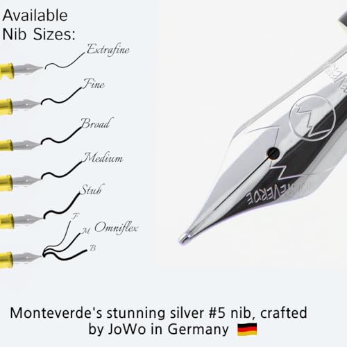 Monteverde MONZA FOUNTAIN PEN (WITH INK VIALS), YELLOW; BROAD NIB - Image 3