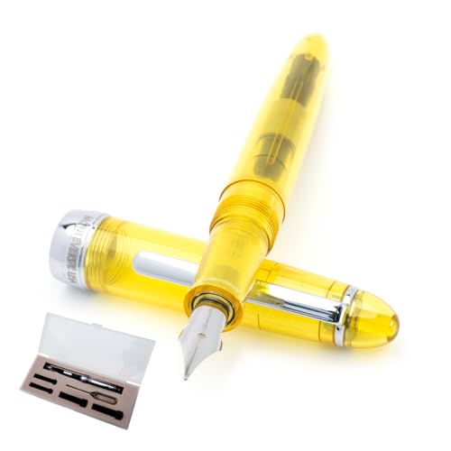 Monteverde MONZA FOUNTAIN PEN (WITH INK VIALS), YELLOW; BROAD NIB - Image 1