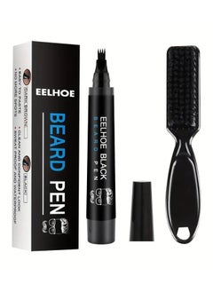EELHOE Beard Filling Pen Kit Waterproof Beard Pen Beard Styling Pen Sweatproof Long Lasting For Natural Beard And Brows  - Image 1