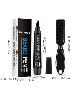 EELHOE Beard Filling Pen Kit Waterproof Beard Pen Beard Styling Pen Sweatproof Long Lasting For Natural Beard And Brows  - Image 2