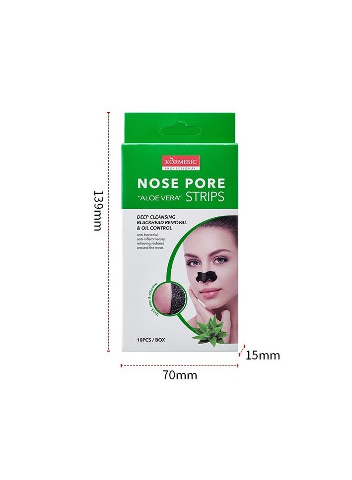 Kormesic Aloe Vera Nose Mask 10 Pcs/Box - Soothing & Hydrating - Image 1