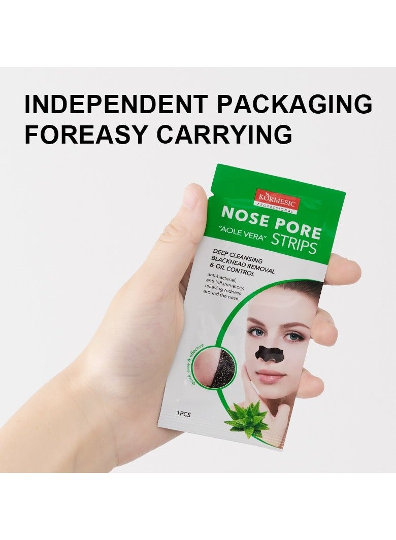 Kormesic Aloe Vera Nose Mask 10 Pcs/Box - Soothing & Hydrating - Image 2
