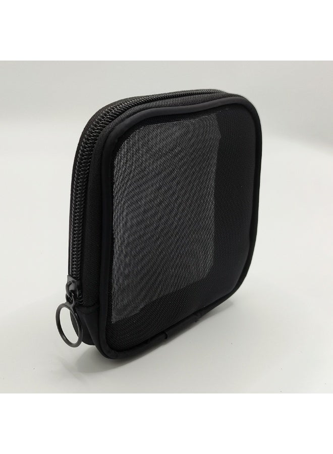 2PCS Mesh Makeup Bag, 11.5cm Clear PVC Toiletry Pouch with Zipper, Travel Cosmetic Organizer - Image 4