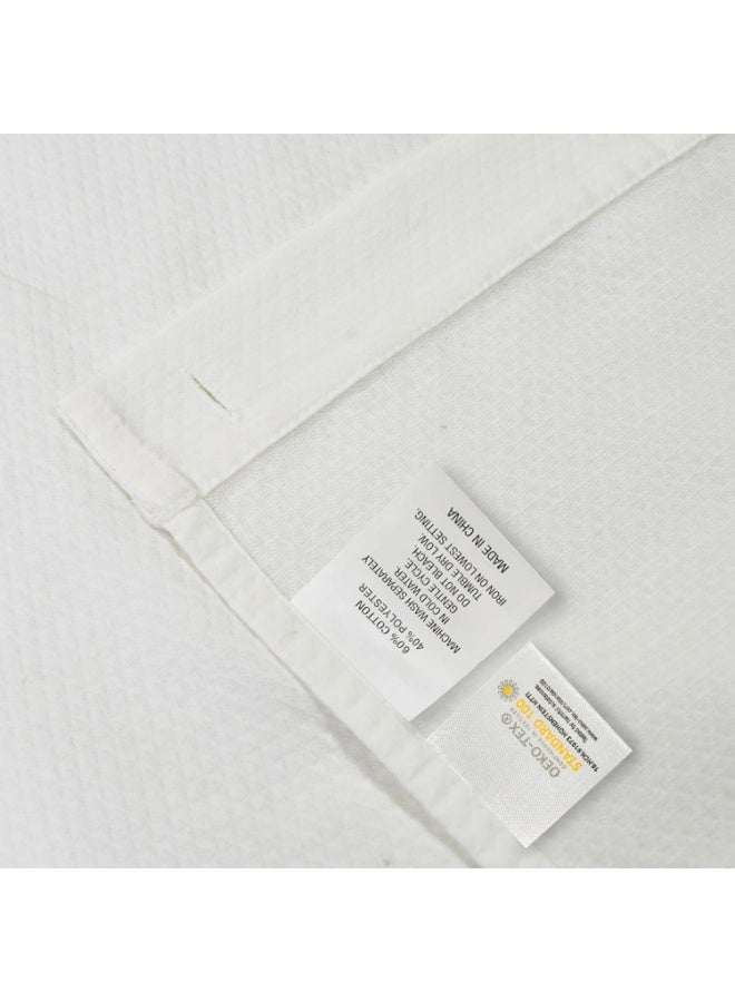 السرعوف الذهبية ستارة دش GOLD MANTIS بيضاء مقاس 72 × 72 بوصة - ستارة حمام من نسيج القطن والبوليستر مع نسيج جاكار، يمكن غسلها في الغسالة، تصميم حديث على طراز الفندق للحمام وحوض الاستحمام - Image 3