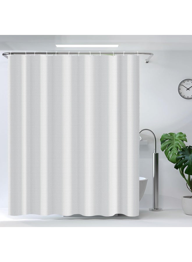 السرعوف الذهبية ستارة دش GOLD MANTIS بيضاء مقاس 72 × 72 بوصة - ستارة حمام من نسيج القطن والبوليستر مع نسيج جاكار، يمكن غسلها في الغسالة، تصميم حديث على طراز الفندق للحمام وحوض الاستحمام - Image 2