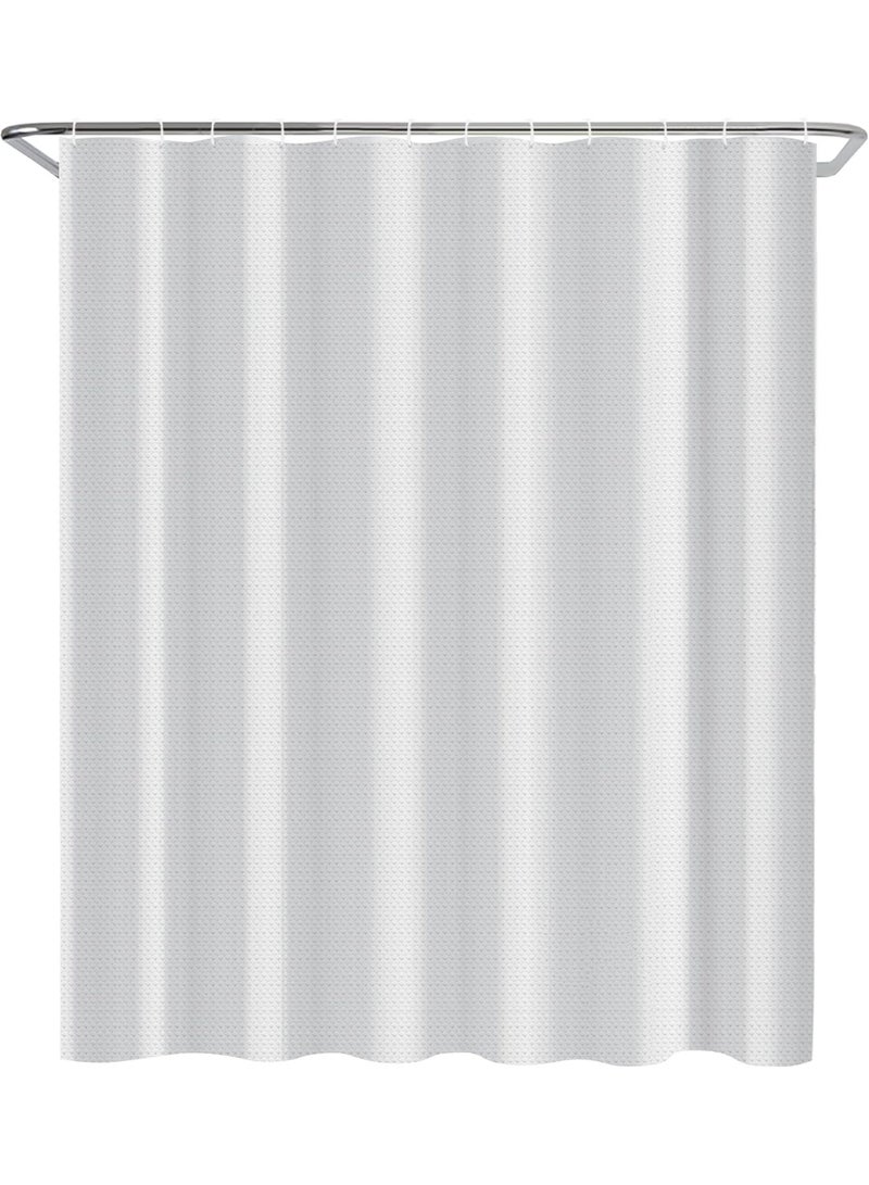 السرعوف الذهبية ستارة دش GOLD MANTIS بيضاء مقاس 72 × 72 بوصة - ستارة حمام من نسيج القطن والبوليستر مع نسيج جاكار، يمكن غسلها في الغسالة، تصميم حديث على طراز الفندق للحمام وحوض الاستحمام - Image 1