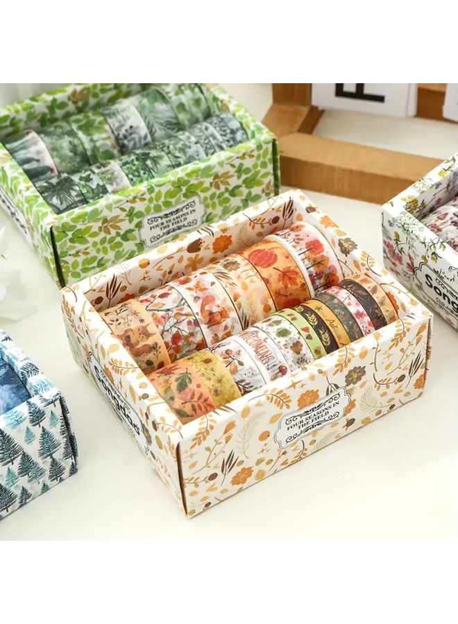 18pcs Washi Tape Set 240812-1 Vintage Floral Animal for DIY Scrapbooking Gift Wrapping Crafts - Image 1
