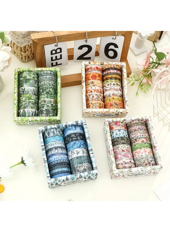18pcs Washi Tape Set 240812-1 Vintage Floral Animal for DIY Scrapbooking Gift Wrapping Crafts - Image 4