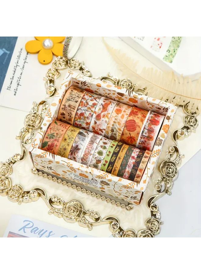 18pcs Washi Tape Set 240812-1 Vintage Floral Animal for DIY Scrapbooking Gift Wrapping Crafts - Image 2
