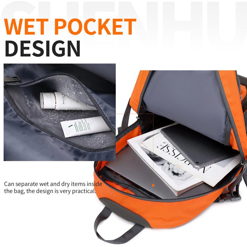 SHENHU 40L Hiking Backpack Lightweight Daypack Waterproof Travel Camping Backpack for Men Women Sport Packable - Image 3