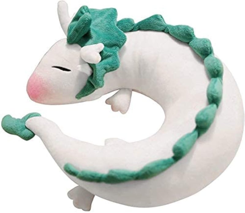 ZFBIRD Dragon Neck Pillow Soft UShape Travel Pillow Anime Plush for Christmas and Birthday Gift