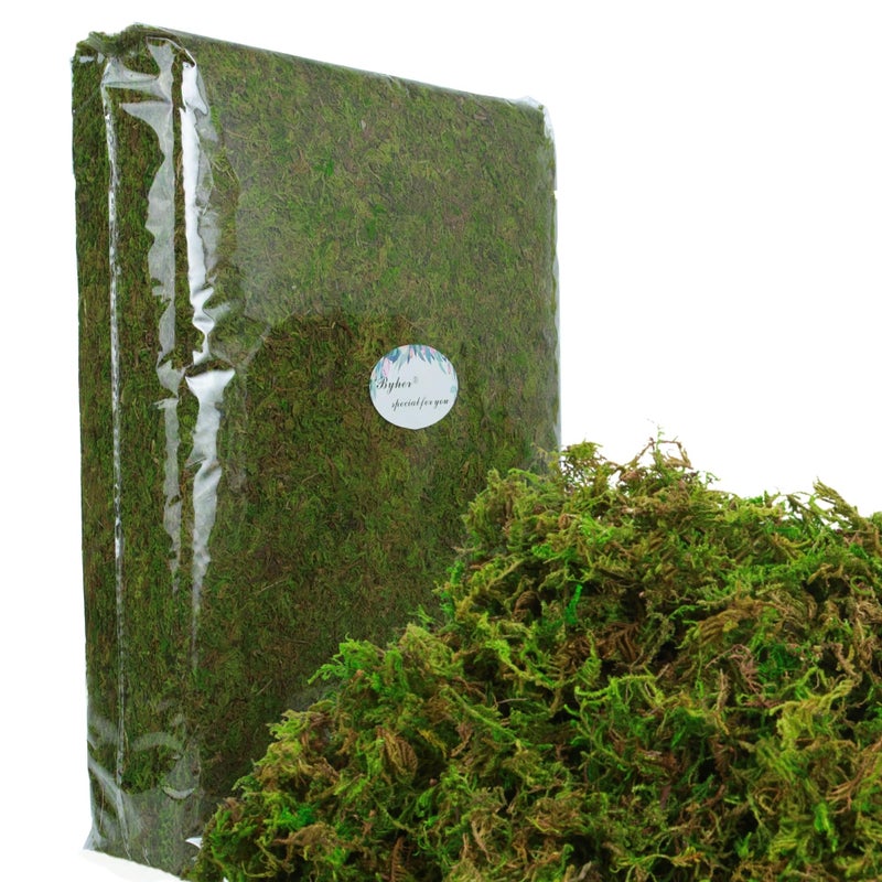 BYHER 35oz (2.18 Pounds) Green Artificial Moss for Indoor Crafts, Fairy Gardens, Table Centerpieces, Wedding Decor - Image 2